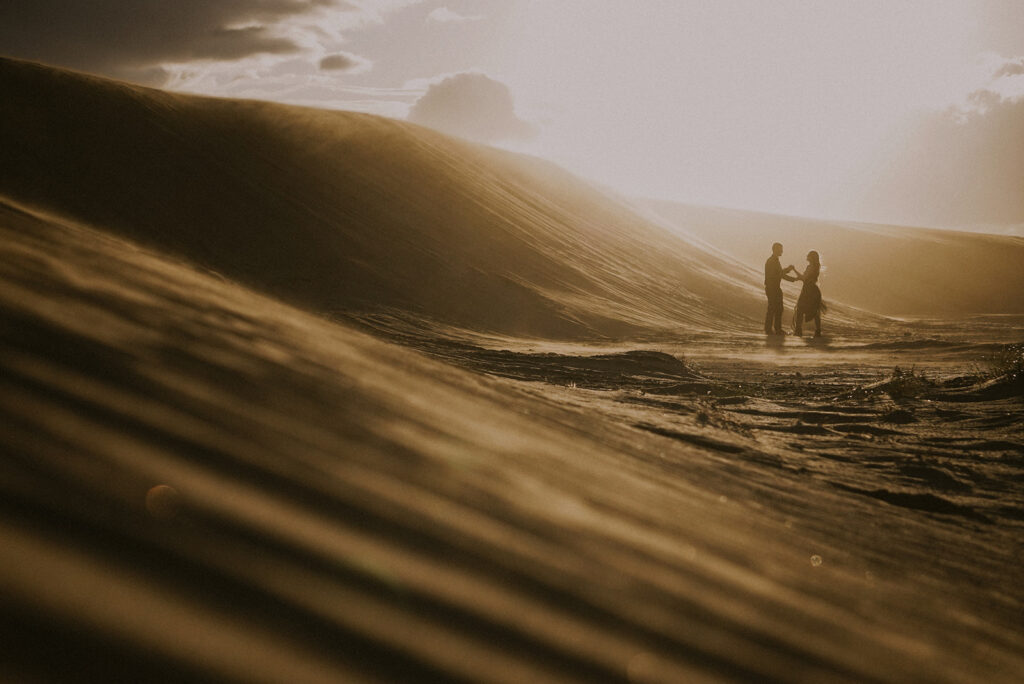 An adventure elopement on the sand dunes in Central Oregon.